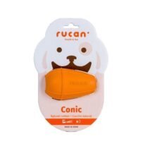 conic naranja dureza media — juguetes de caucho natural para perros. resistentes y seguro