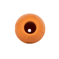 conic naranja dureza media — juguetes de caucho natural para perros. resistentes y seguro