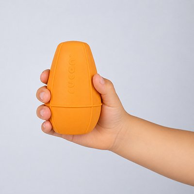 Rucan Conic Naranja — juguetes de caucho natural para perros. resistentes y seguro