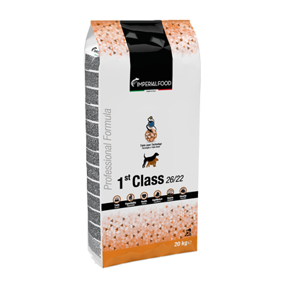First Class Imperialfood Alimentación Premium Perros. Más nutrientes, mas natural, mas salud para tu amigo de cuatro patas. Tecnología Triple Capa.