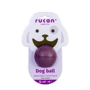 ball lila dureza alta — juguetes de caucho natural para perros. resistentes y seguro