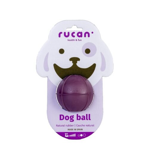 ball lila dureza alta — juguetes de caucho natural para perros. resistentes y seguro