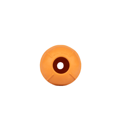 ball naranja dureza media — juguetes de caucho natural para perros. resistentes y seguro